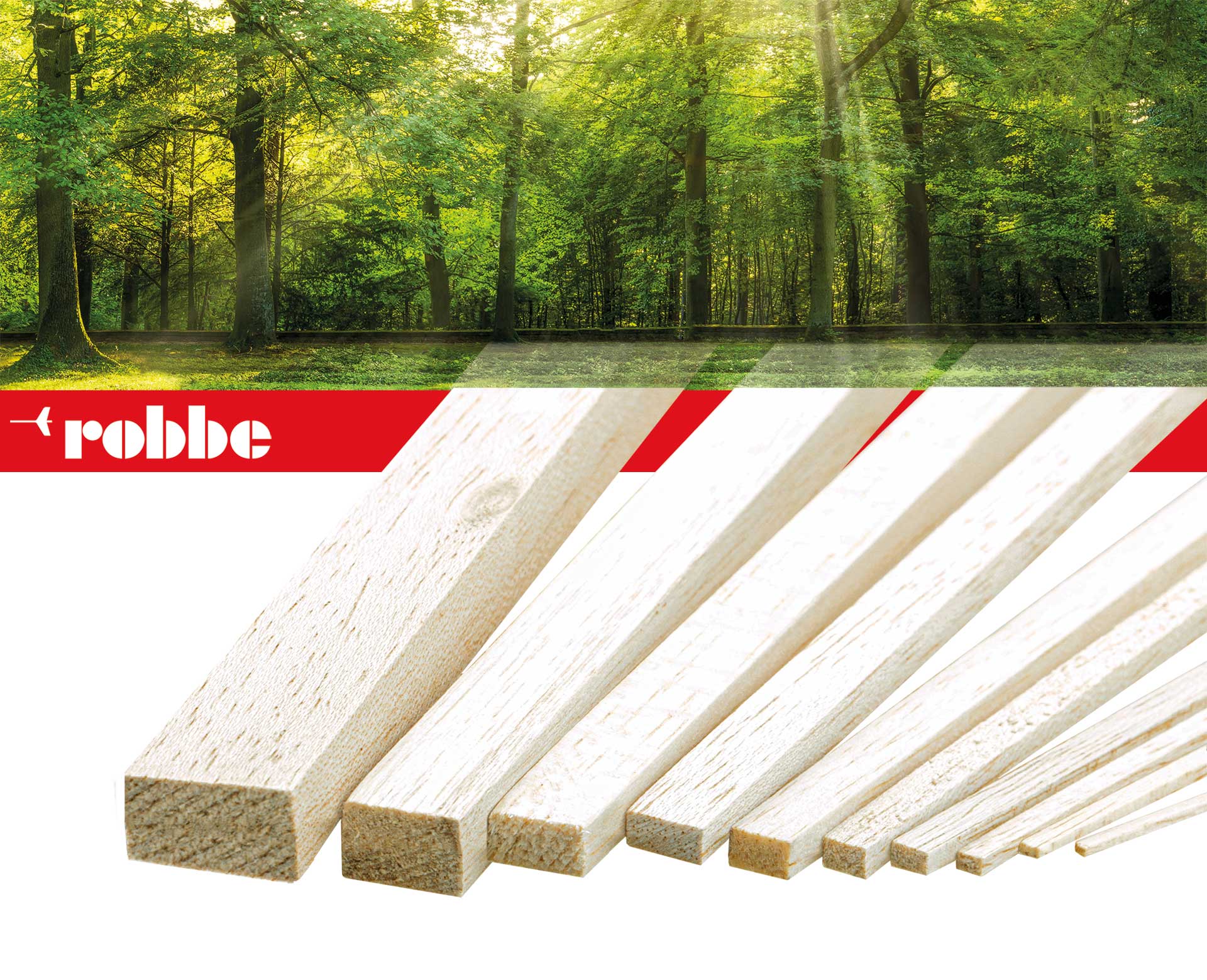 Robbe Modellsport Balsa square strip 3x6x1000mm