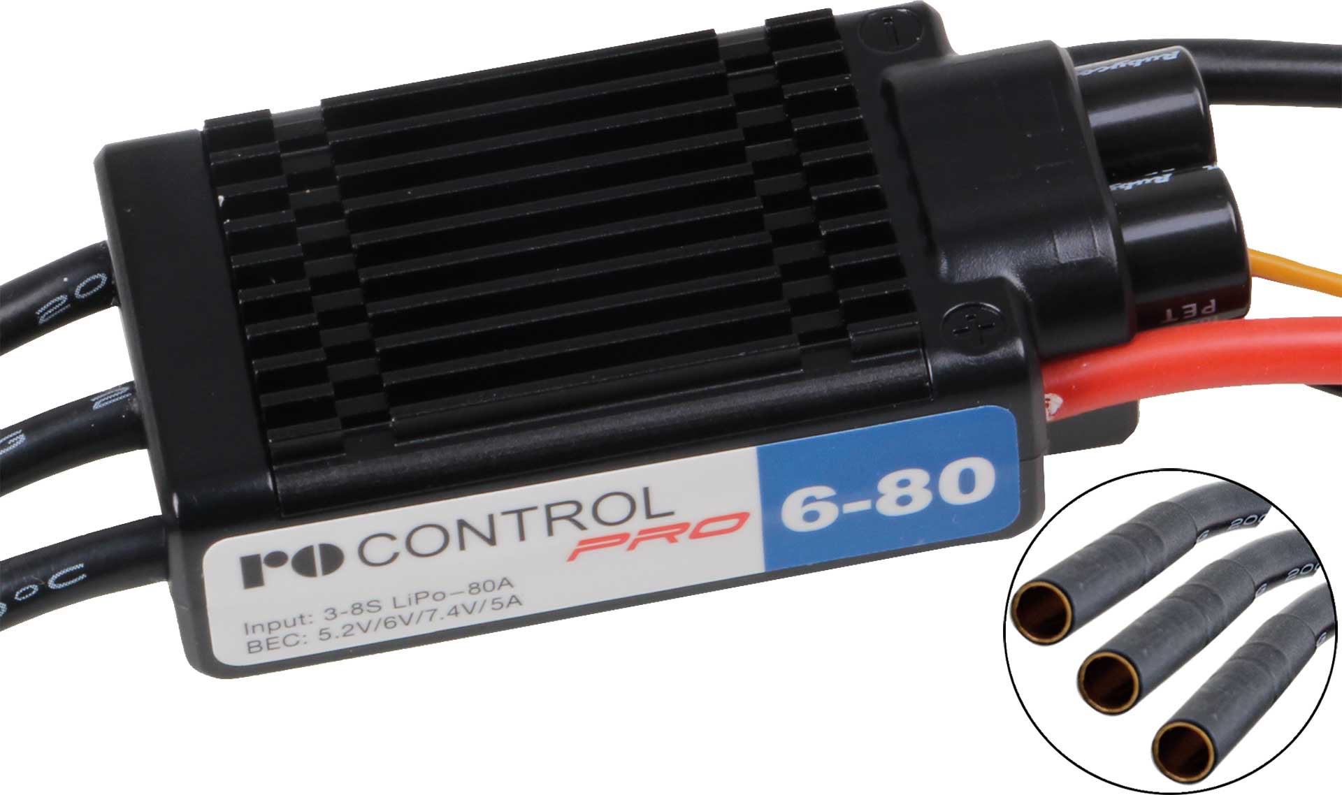 Robbe Modellsport RO-CONTROL PRO 6-80 3-8S -80(100)A 5,2-7,4V/5A SWITCH BEC Regler