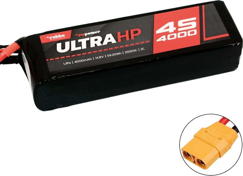 Robbe Modellsport RO-POWER ULTRA HP 4000MAH 14,8 VOLT 4S 25(50)C LIPO AKKU