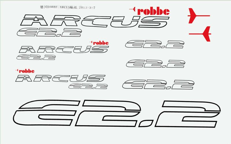 Robbe Modellsport Decal Set Arcus E 2.2 1pcs