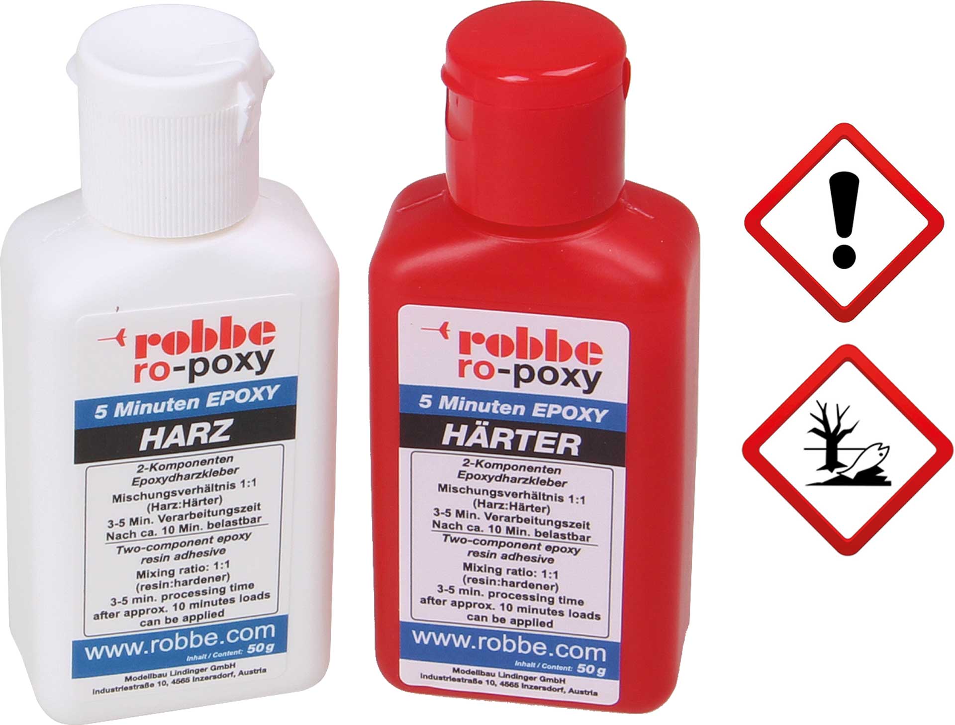 Robbe Modellsport RO-POXY 5 MINUTEN EPOXYDHARZKLEBER 100G JE 50G HARZ+HÄRTER