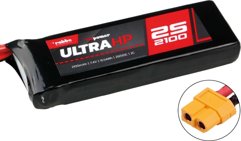 Robbe Modellsport RO-POWER ULTRA HP 2100MAH 7,4 VOLT 2S 25(50)C LiPo Battery