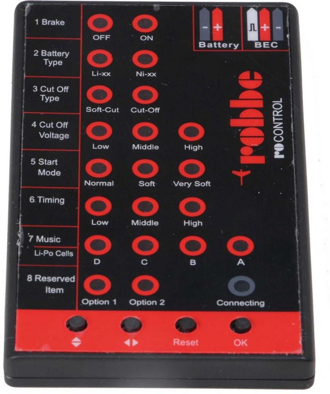 Robbe Modellsport RO-CONTROL V1 PROGCARD PROGRAMMIERKARTE (NICHT FÜR "PRO" und "V2" SERIE!)