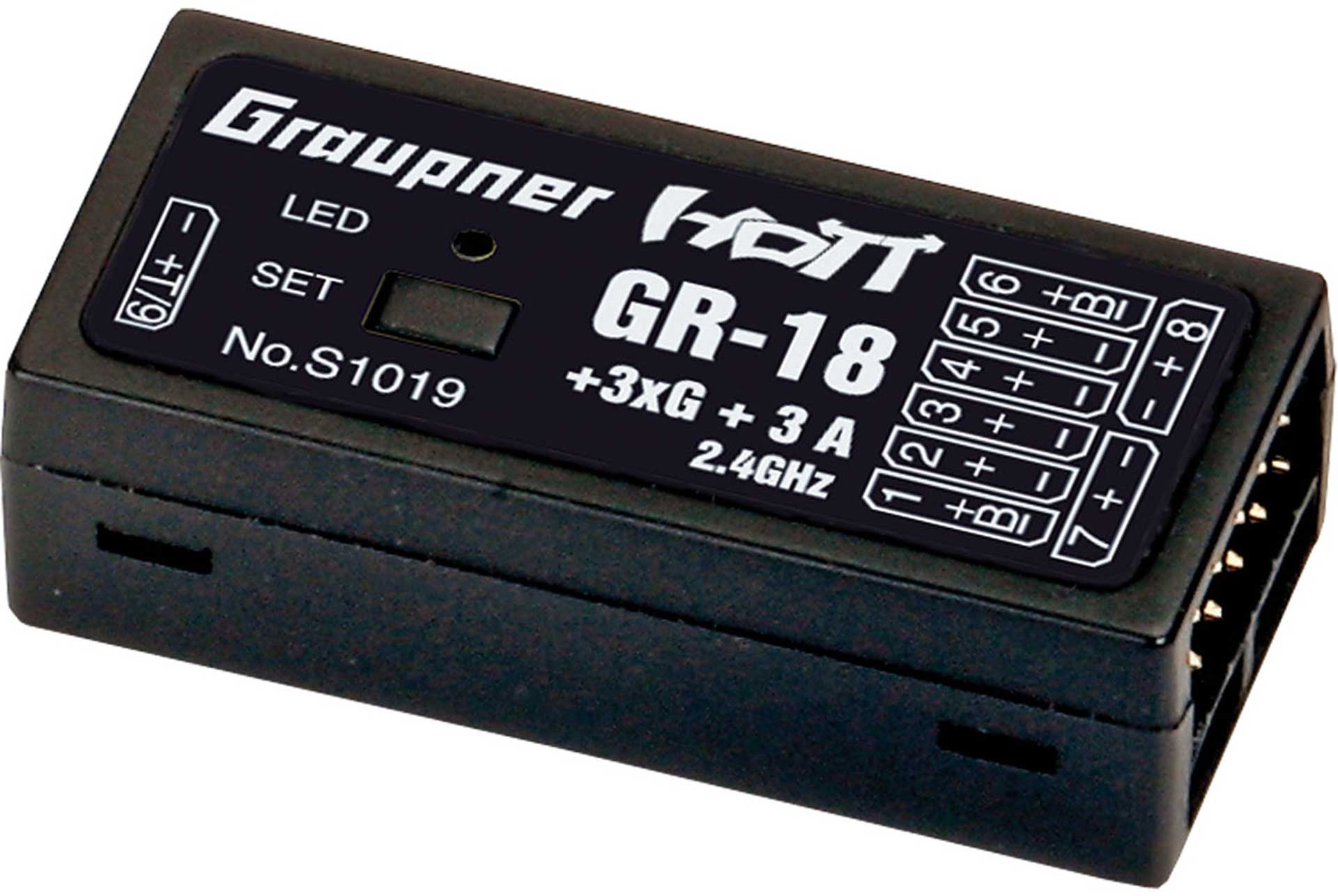 GRAUPNER MZ-18 SINGLE TRANSMITTER 2,4Ghz Control UNIT HOTT - buy now - at