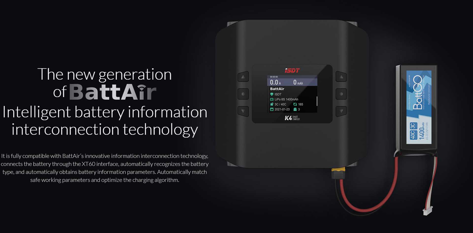 ISDT K4 Smart Charger AC/DC 1-8S / 2x 20A 2x 600W