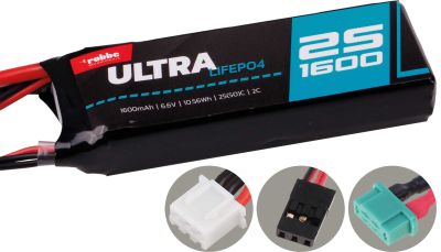 Robbe Modellsport RO-POWER ULTRA LIFEPO4 1600MAH 6,6V 25C 2S LIFEPO4 battery MPX/JR/XH connector