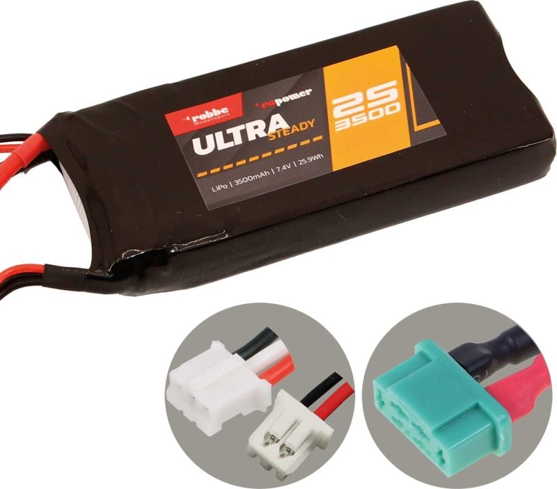 Robbe Modellsport RO-POWER ULTRA STEADY 3500MAH 7,4 VOLT ACCU DE RÉCEPTION 2S MPX/MOLEX 1.25/UMX 2S