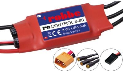 Robbe Modellsport RO-CONTROL 6-60 3-6S -60(80)A 5V/7A Régulateur SWITCH BEC