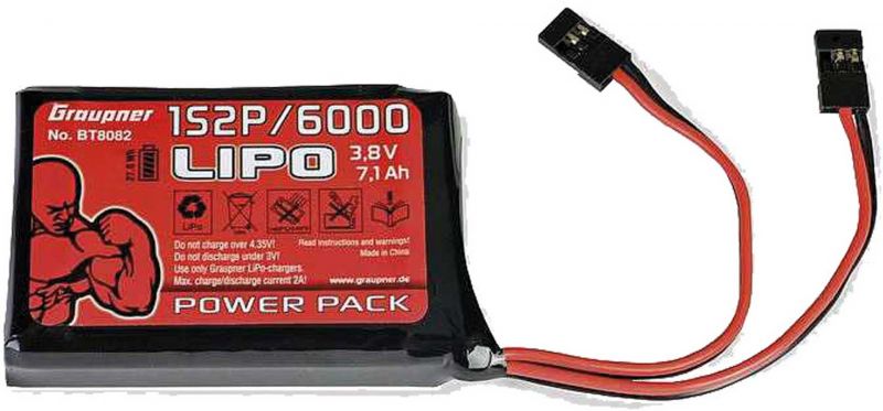 GRAUPNER ACCU DE TRANSMISSION  3,8V 6000MAH FÜR HOTT MC-32 MX-10 MX-12 MX-16 MX-20 MC-20