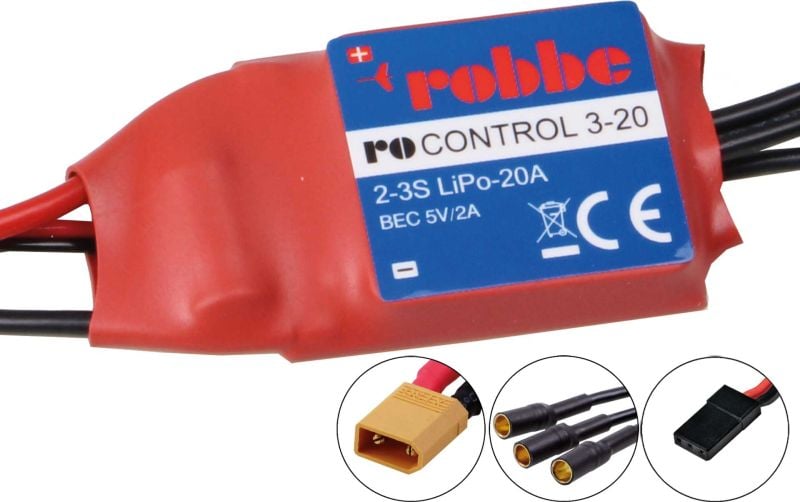 Robbe Modellsport RO-CONTROL 3-20 2-3S -20(25)A 5V/2A BEC Regler